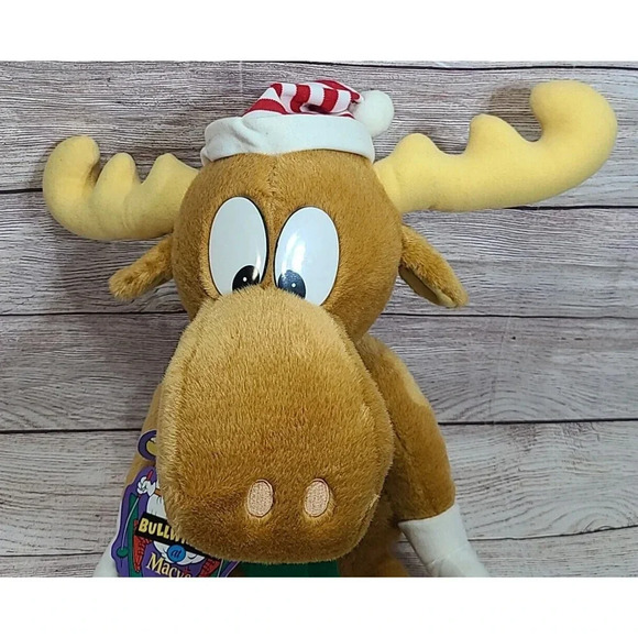 Vintage Macys Limited Edition Plush Christmas Bullwinkle Stuffed Moose Brown 21" - Picture 2 of 7